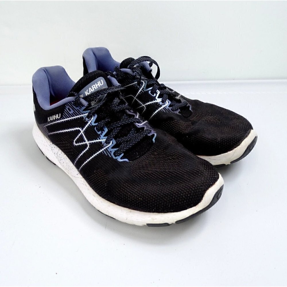 Karhu Ikoni Ortix Athletic Lace Up Running Shoes Black White‎ Women’s Size 11